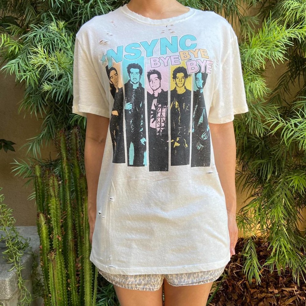 NSYNC POP White Tee Size M